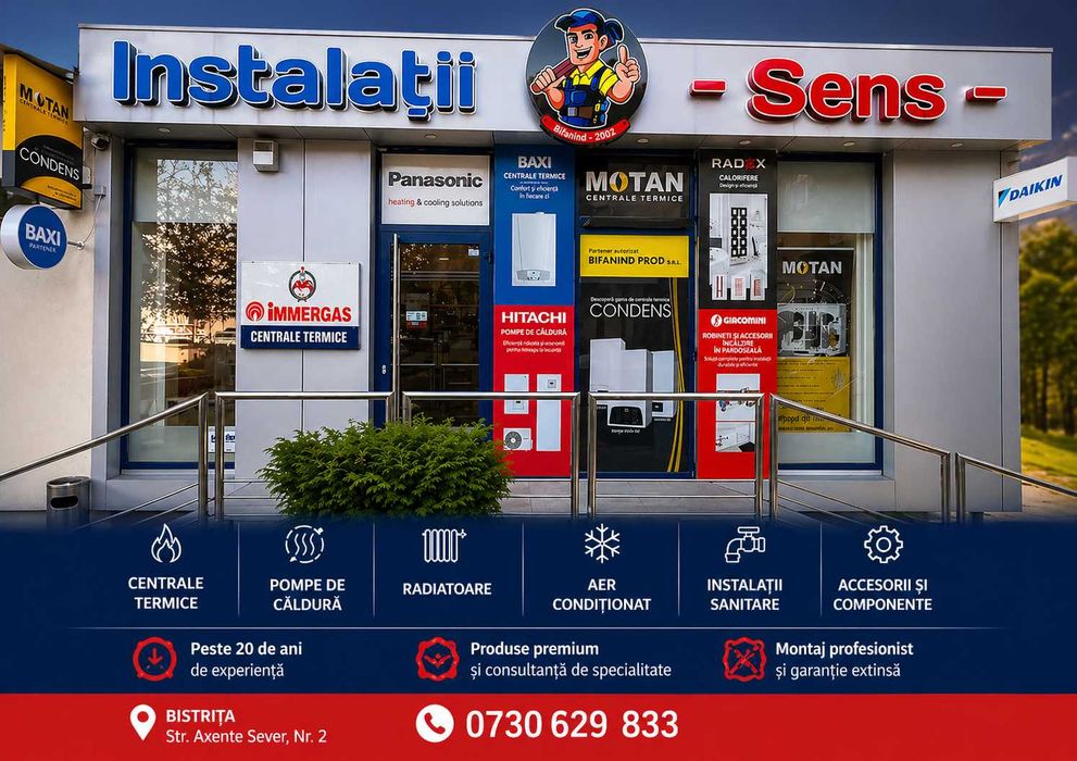 Centrale termice Bistrița | Gaz, Lemn și Peleți | Vânzare + montaj