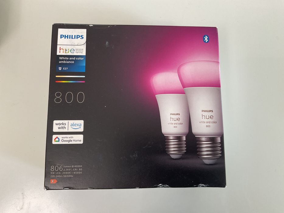 SET 2x bec LED dimabil Philips Hue White And Color Ambience E27