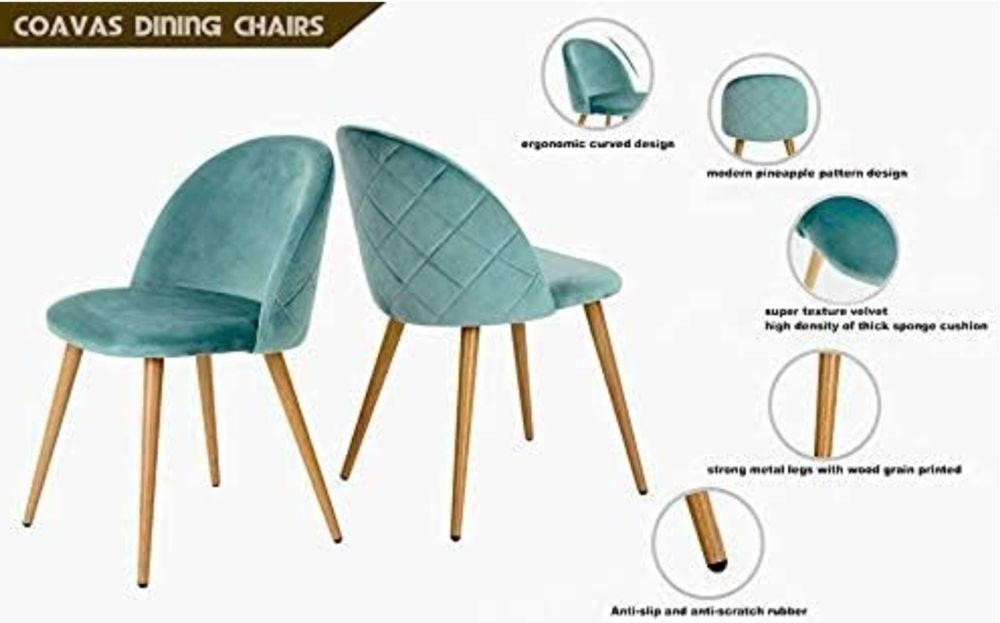 Комплект  2 стола - цвят тюркоаз