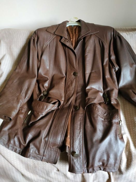 Дамско яке от естествена телешка кожа