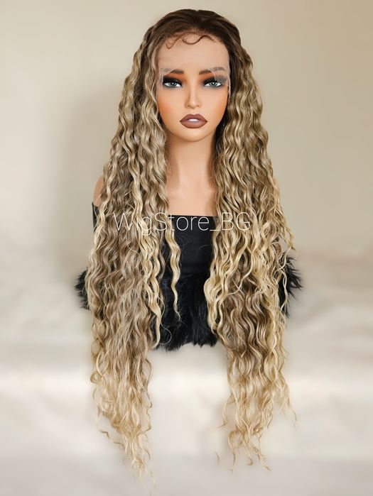 Руса перука afro curls lace front 86cм 13x4