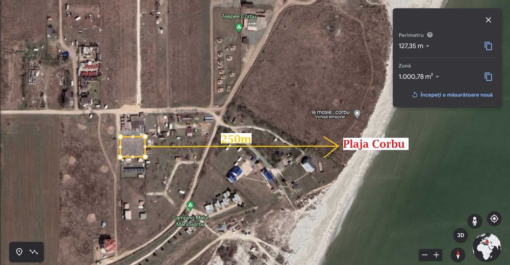 Teren de vanzare - Corbu Jud. Constanta