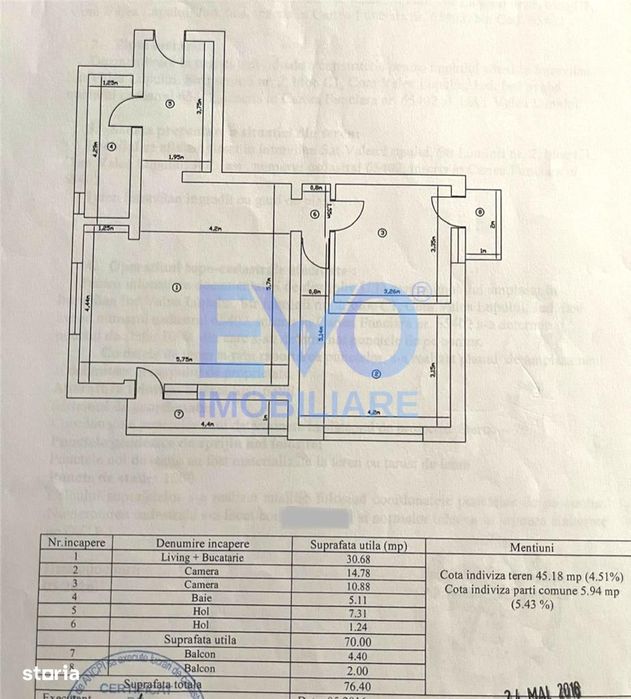 Apartament 3 camere, 2 balcoane, loc de parcare, boxa, Valea Lupului,