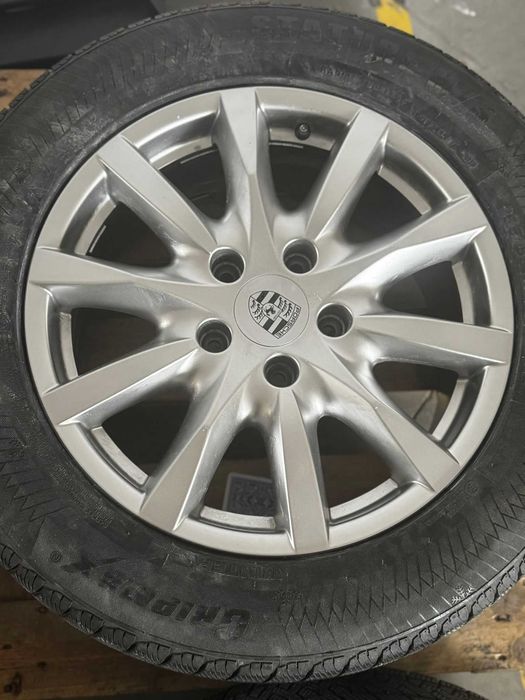 Set 4 jante aliaj originale Porsche Cayenne + anvelope M+S