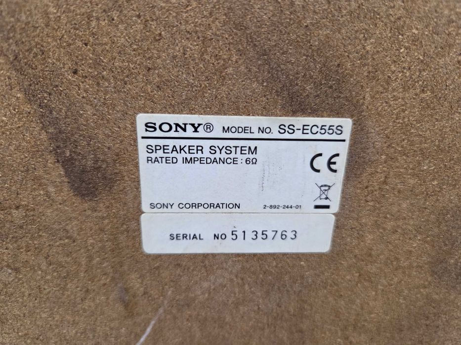 Boxe Audio de Combina Sony SS-EC55S 2 Cai Bass Reflex 6 Ohm 65W RMS