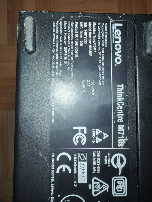 Calculator lenovo ThinKCentre SFF M710s i3-7100 3.9Ghz / 8Gb ddr4 / SSD