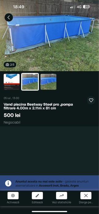 Vand piscina Bestway Steel Pro