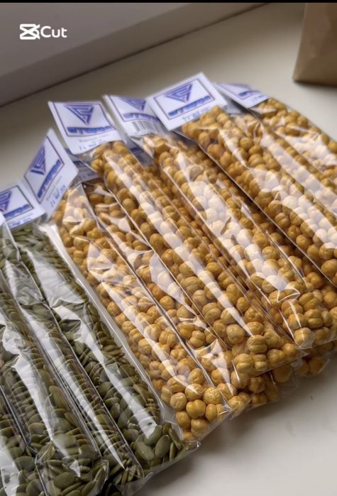 Сухофрукты в упаковках, quruq mevalar, арахис, грецкий орех, орехи