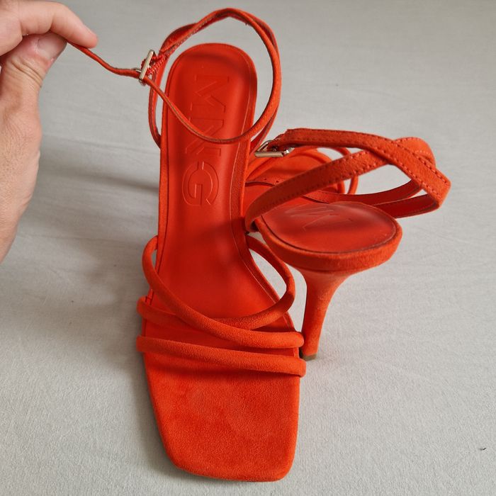 Sandale Mango portocaliu aprins, mas 39, dama, NOI