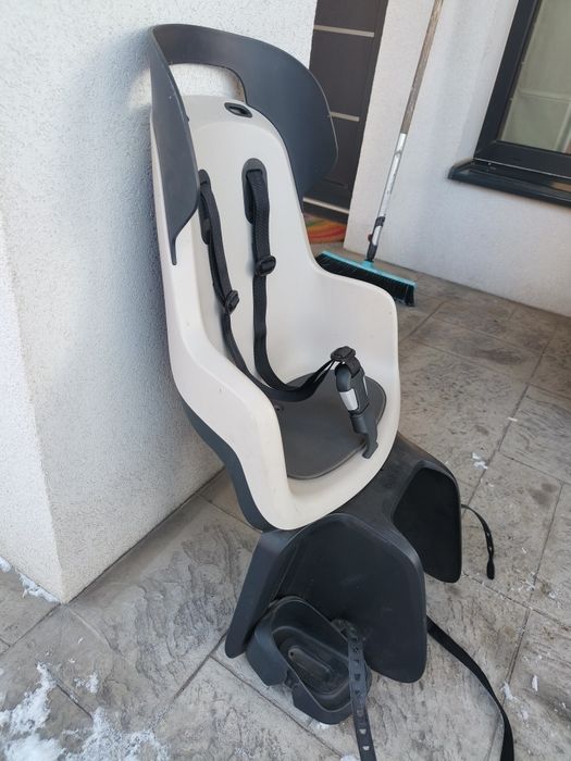 Scaun pentru biciclete Bobike Go Go, Gri/Negru, prindere pe portbagaj,