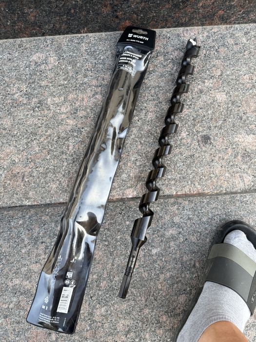 Burghiu WURTH cu spirală, durată lungă de viață și viteză DRLBIT-AUGER-LS-HEX-26X390M