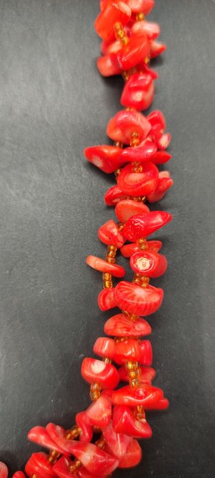Бусы коралл крашенный