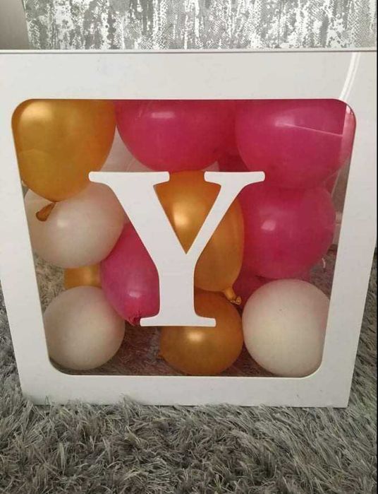 Кутии за балони Baby, Love. Украса за първи рожден ден, Украса