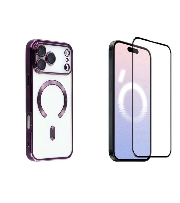 Iphone 17 17 AIR PRO 17 PRO MAX Husa Cercle Clear + Folie Sticla Esd