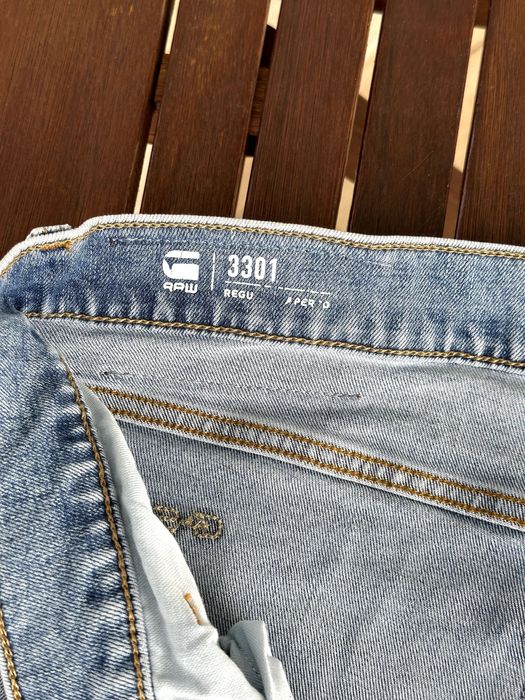 Мъжки дънки G-Star Raw (3301 Regular Tapered) - размер W40 / L32, Добро състояние