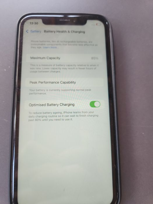 Iphone xr 85% baterie