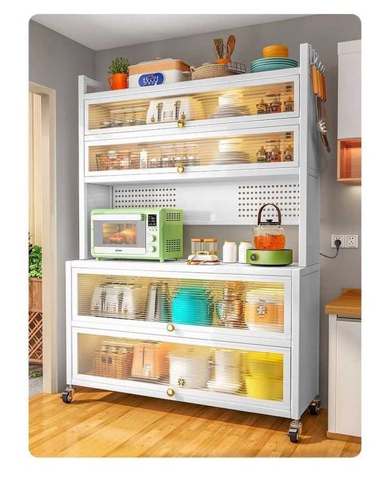 Кухонный стеллаж/полки для приборов/надёжный металлический шкаф