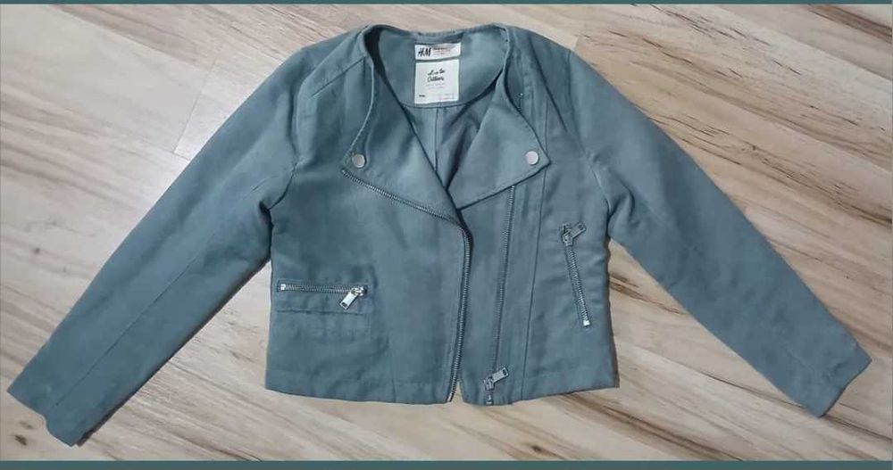 Doua geci/jachete H&M,pt fetita,mar 134-140,stare excelenta