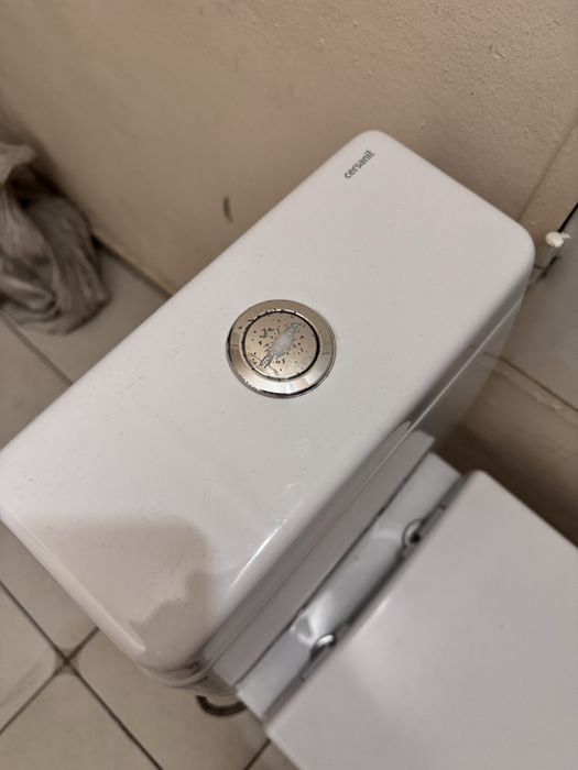 Унитаз белый рабочий