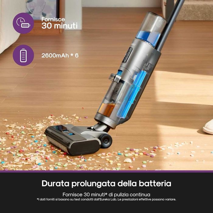 Безжична прахосмукачка за сухо и мокро почистване Eureka Rapidwash NEW430BL
