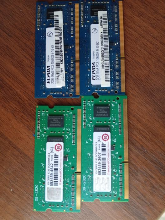 Продаю комплект ноутбучной оперативной памяти DDR3-1333: