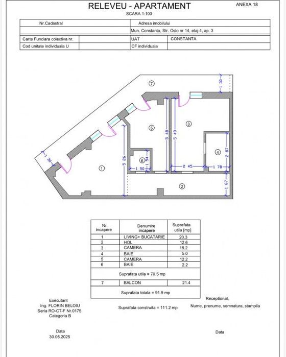 Apartament 2 camere si 2 bai Tomis Plus - Boreal Constanta