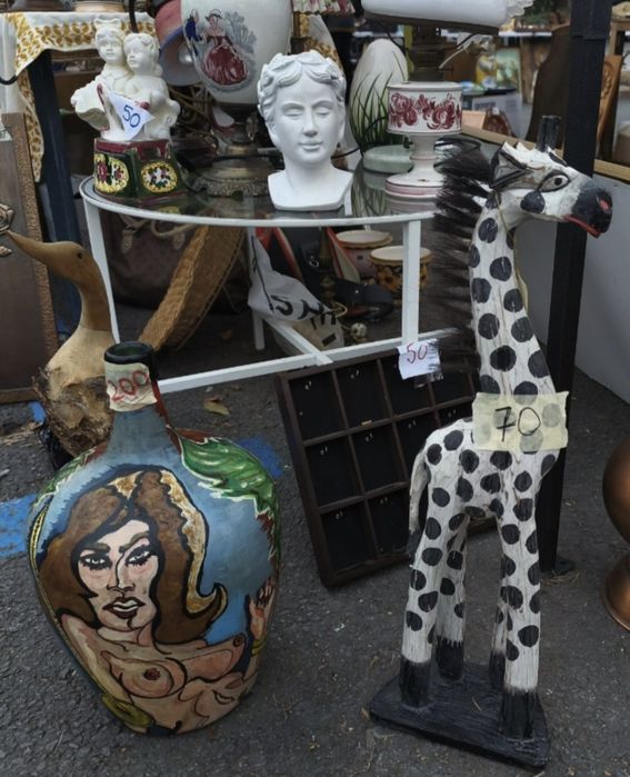 Damigeană sticlă pictată