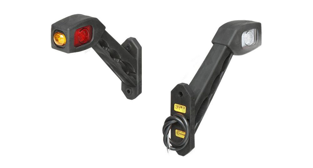 Lampa gabarit Universal, 12/24V, 36x167x179mm, alb-rosu-galben, cu LED, suport surub, omologare ECE, , stanga/dreapta