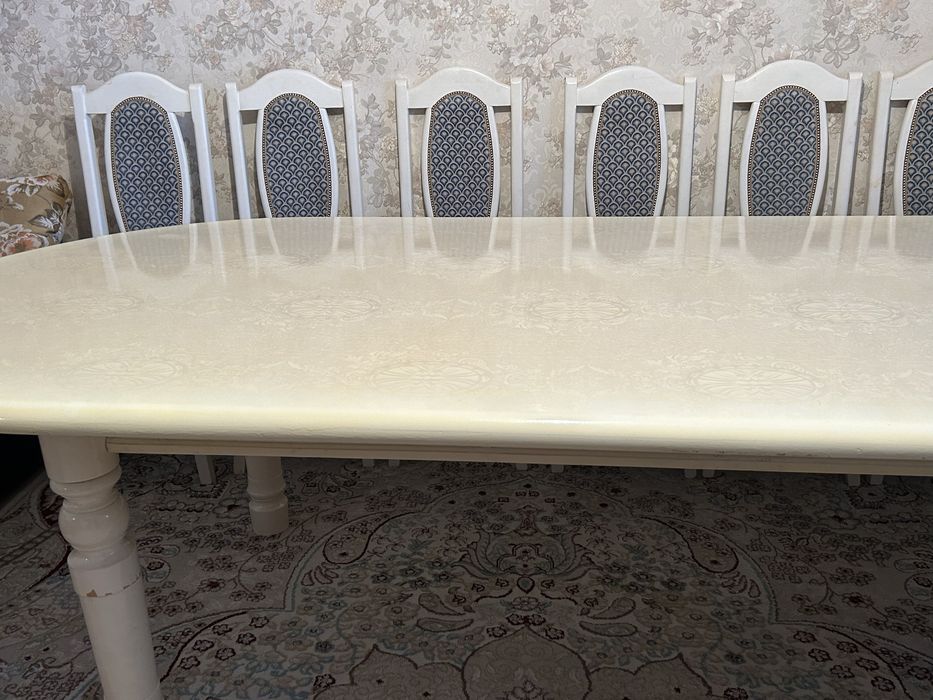 стол со стульями, комплект для гостиной