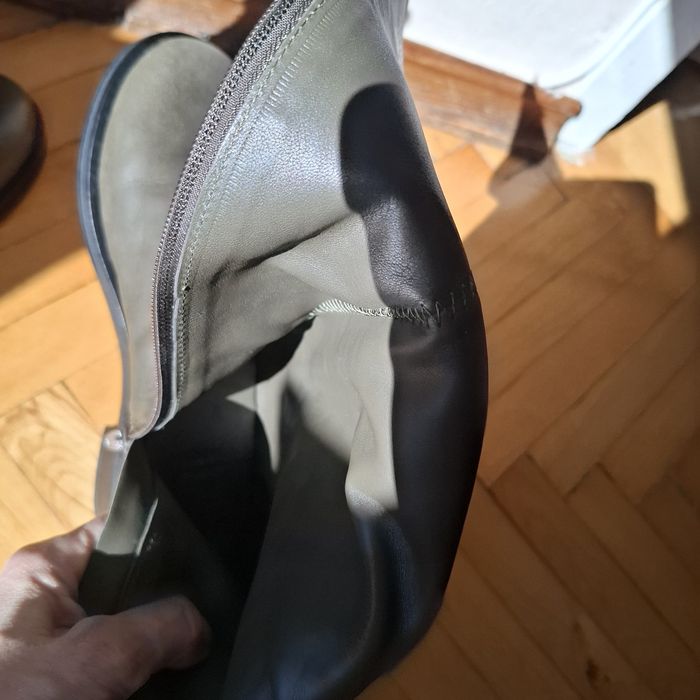 Zara ботуши от естествена кожа.