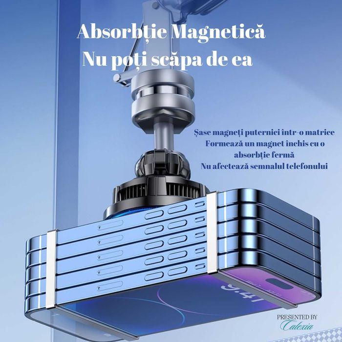 Incarcator Fast Charge,Wireless, Auto, Cu racire telefon+Inel magnetic