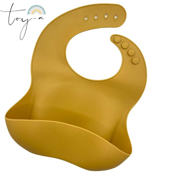 Силиконов бебешки лигавник с джоб