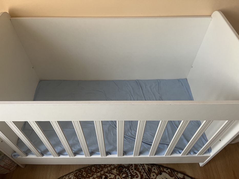 Детска дървена кошара с матрак