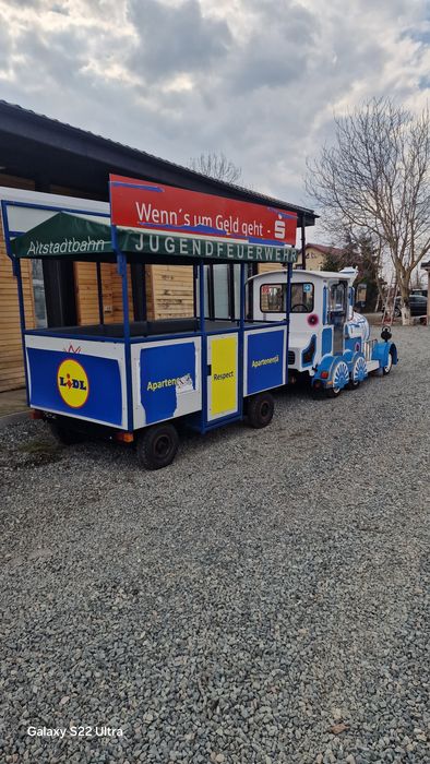 Trenulet  agrement turistic original fab Dotto benzina + 1 Vagon