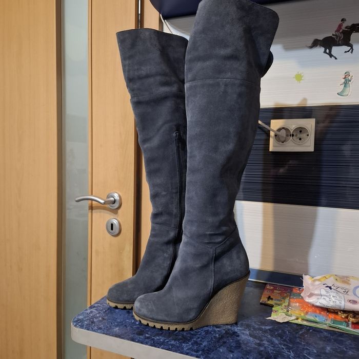 Cizme piele peste genunchi