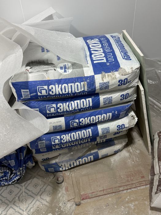 6 мешков экопола (наливной пол). Гипсополимер