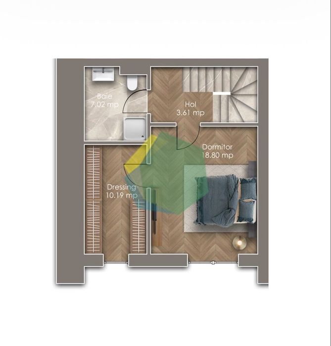 Vilă Duplex Otopeni/Metrou la 900 m/Spatioasa