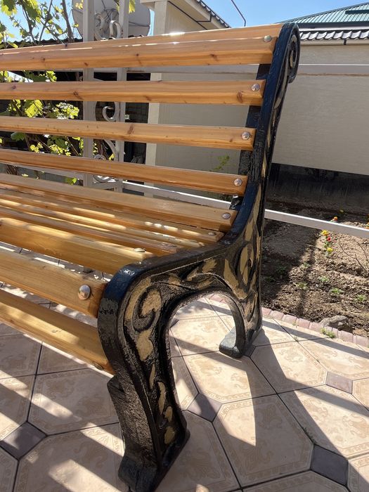 Чугунная скамейка, лавочка советское