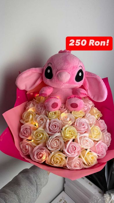 Buchet de flori cu stitch