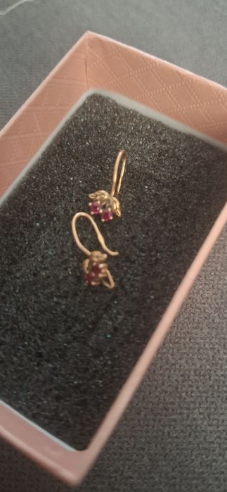 Серьги золотые Вишинки