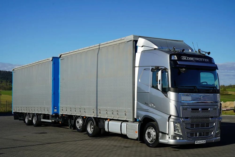 Volvo FH 460 / TRAVEL TANDEM / 120 M3 / AER CONDIȚIONAT PARCARE / AXĂ RIDICATĂ ȘI DE DIRECȚIE / PODEA REZISTENTĂ / + REMORCĂ FRUEHAUF 8,10 M / SAF /