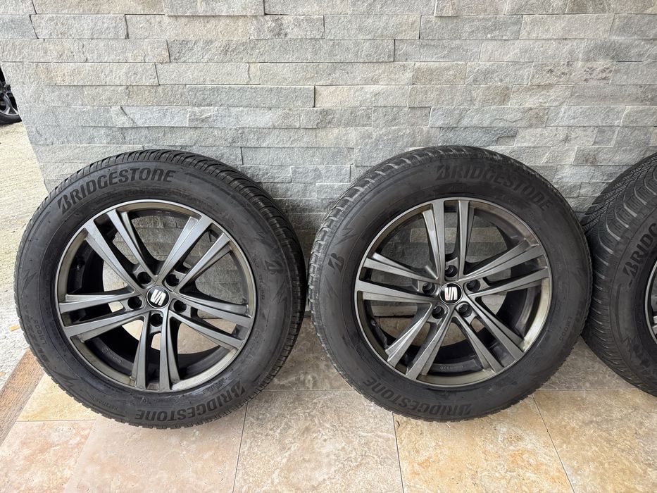 Jante ,roti 17”,Anvelope iarna 215 65 17,jante aliaj originale Seat