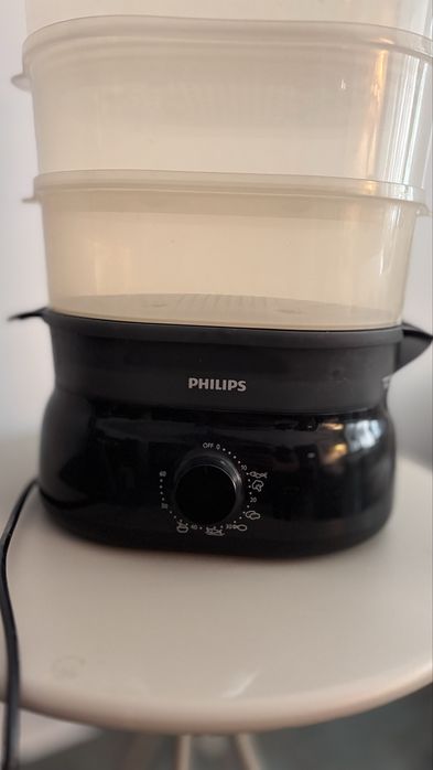 Aparat de gatit cu aburi Philips HD9126/90, 900 W, 9 l, Negru