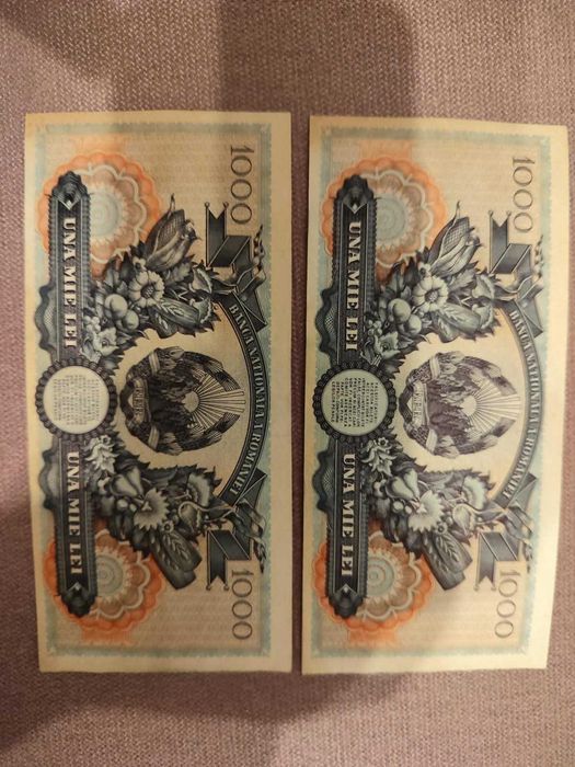 2x 1000 lei 1948 SUPERBE serii consecutive