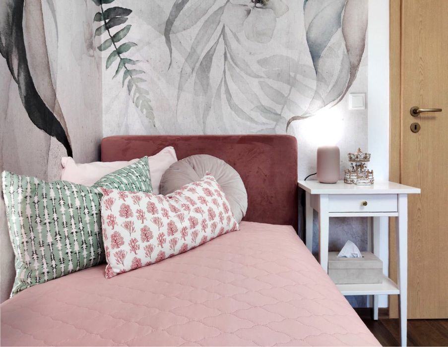 Vand Pat copii roz catifea