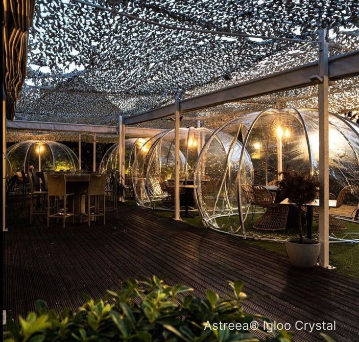 OUTLET ! Беседка тип ИГЛУ с кристално ПВЦ, алуминиеви рамки