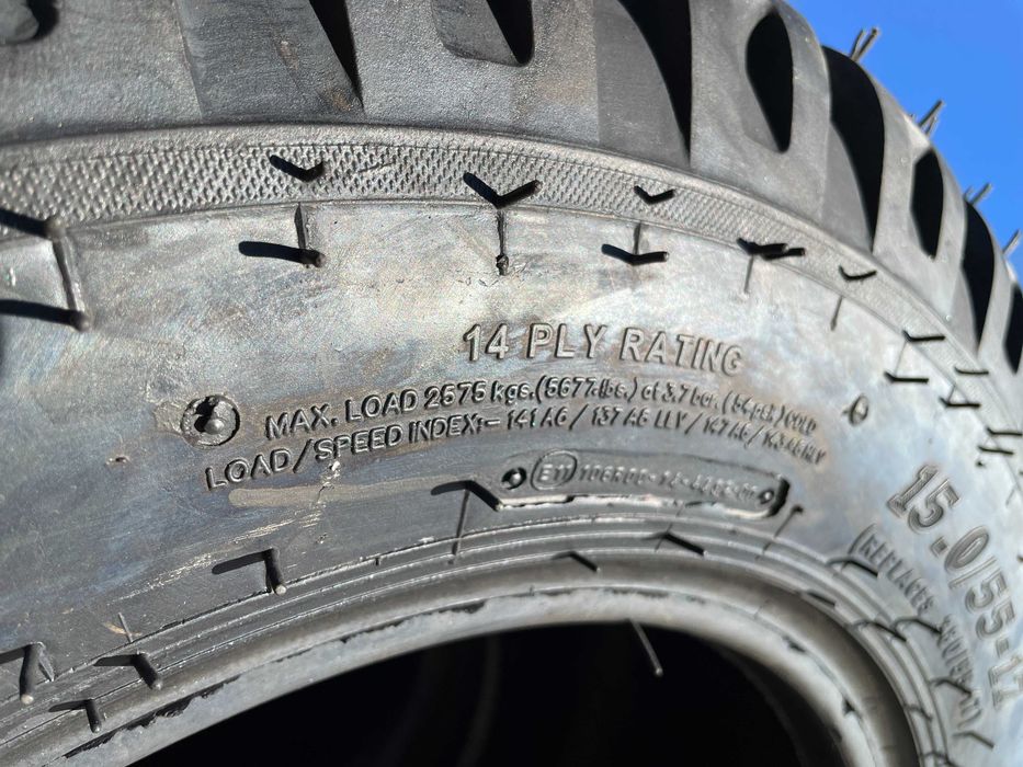 15.0/55-17 MRL Cauciucuri noi agricole de remorca presa mig 14pr