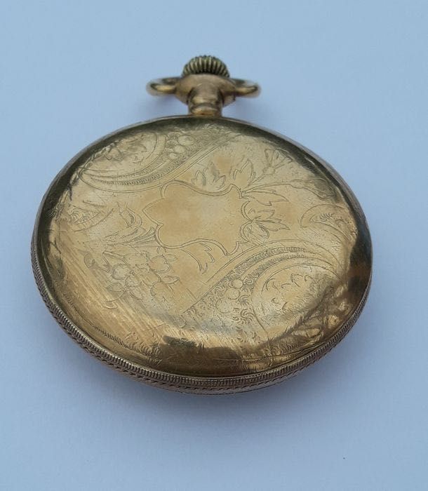 Рядък античен джобен часовник Elgin с масонски символи – около 1910 г.