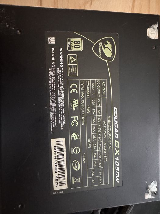 Блок питания Cougar GX 1050W (80 Plus Gold)