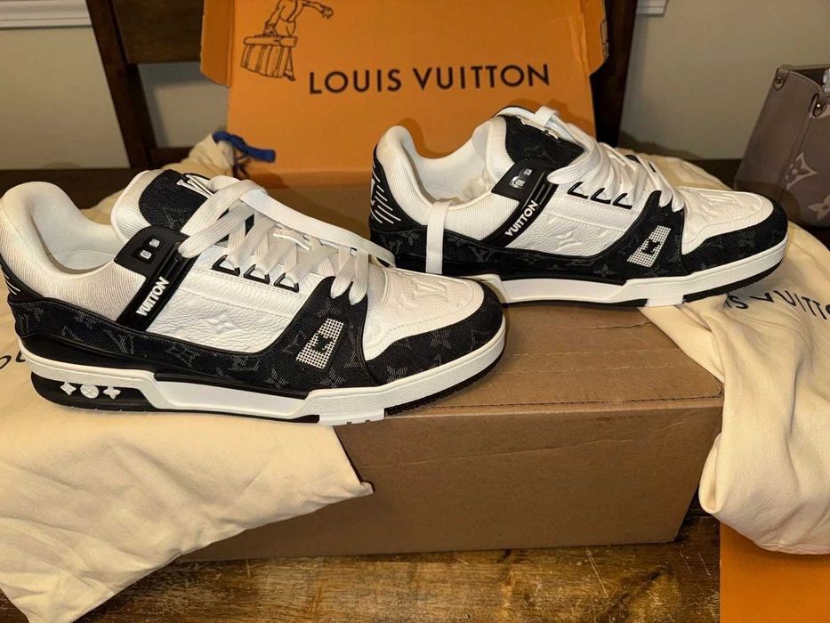Adidasi Louis Vuitton Tranier Black&White Premium